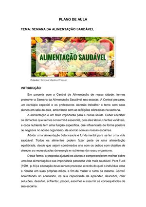 Semana Da Alimentação Saudável