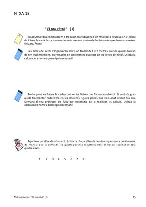 Fitxa 13 El Nou Rètol I