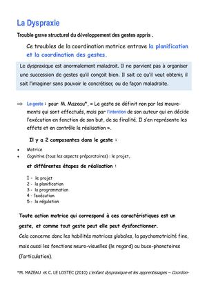 Fiche Gap Dyspraxie EPS