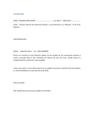 Certificados Redactados