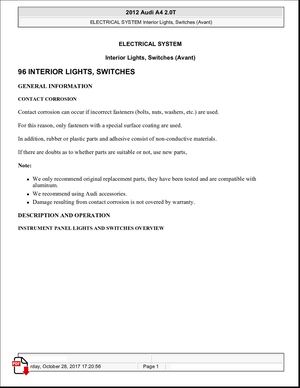 Audi A4/S4/RS4 1994-2016 Workshop Repair & Service Manual