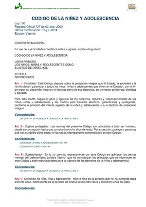 Codigo Ninezyadolescencia