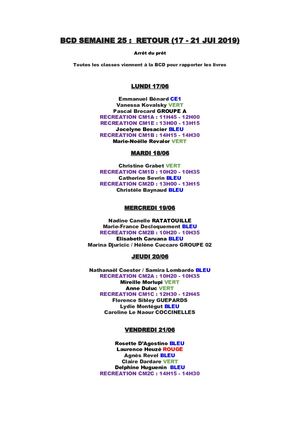 Bcd Semaine 25 Retour