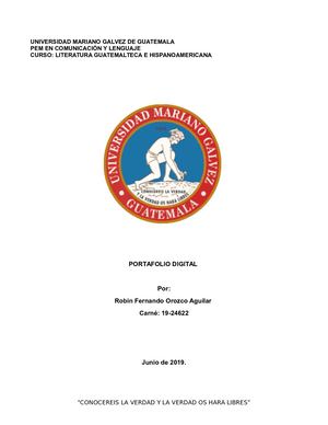 Portafolio Literatura Robin Orozco