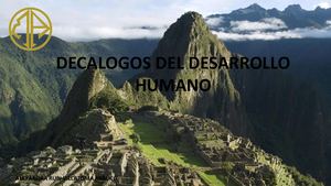 DECÁLOGOS DEL DESARROLLO HUMANO