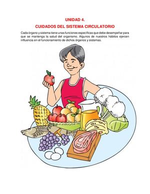 Unidad 4 Cuidados Sistema Circulatorio Contenido