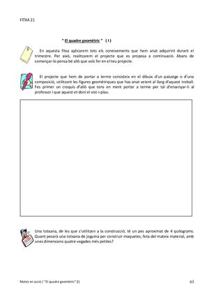 Fitxa 21. EL QUADRE GEOMÈTRIC I