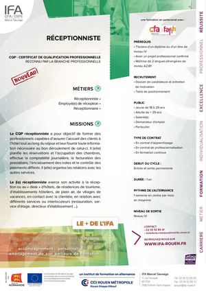 CQP Réceptionniste
