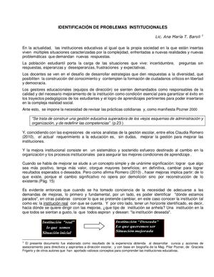 Problemas Institucionales