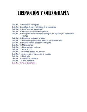 Redacción y Ortografía