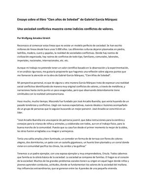 Ensayo, Gabriel Garcia Marquez, Lenguaje Y Argumentacion