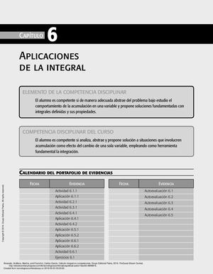 Cálculo Integral En Competencias (Capítulo 6)