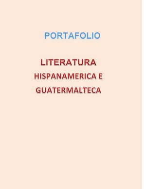 Literatura Hispanoamericana E Guatemalteca