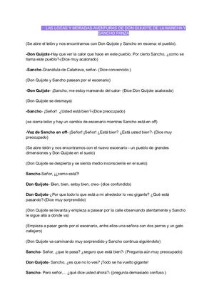 LAS LOCAS Y MORADAS AVENTURAS DE DON QUIJOTE