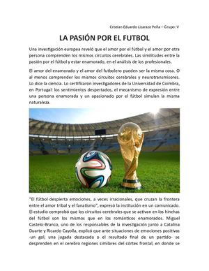 La Pasión Por El Futbol