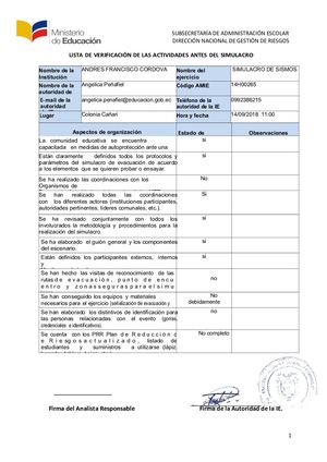 Informe Del Simulacro De Septiembre