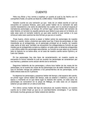 Cuento Narración (Alicia)