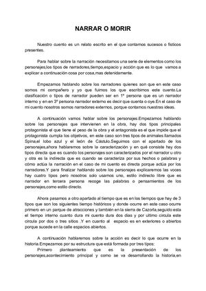 Narrar O Morir Isabel