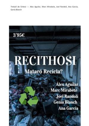 Treball Síntesi 2018 19 Mataró Recicla