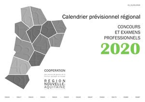 Calendrier concours Fonction publique territoriale 2020