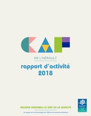 Rapport d'activité 2018 de la Caf de l'Hérault