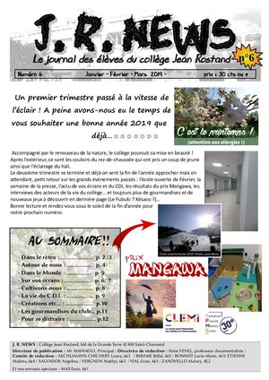JR NEWS N°6 Janvier-Mars 2019