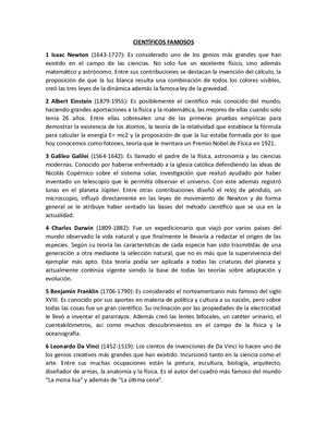 Científicos Famosos
