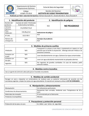 Acetato De Sodio Trihidratado