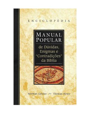Manual Popular De Dúvidas Enigmas E Contradições Da Bíblia - Normam Geisler