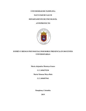Estrés y riesgos psicosociales por doble presencia en docentes