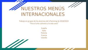 Nuestros Menus Internacionales