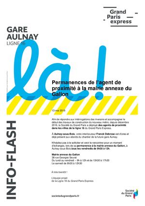 Ligne 16 Gare Aulnay Permanence Proximité