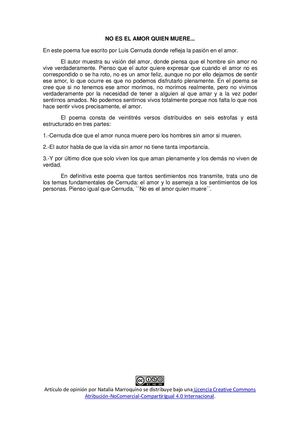 No Es El Amor Quien Muere