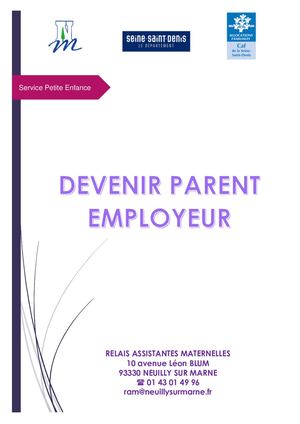 Livret "Devenir parent employeur"