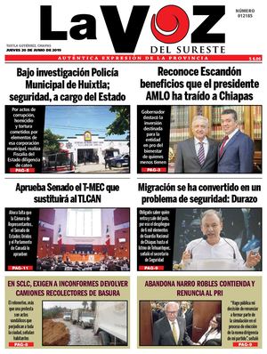 Diario La Voz del Sureste  20-06-20192