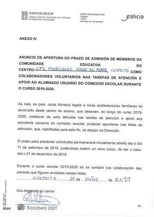 COLABORADORES COMEDOR ESCOLAR