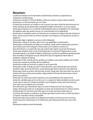 El Hombre Que Conocia El Infinito