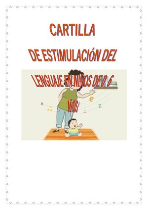 Cartilla De Estimulacion En Niños De 0 A 6 Años