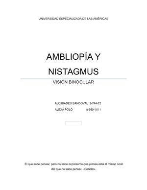 Ambliopia Y Nistagmus