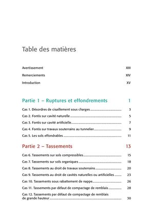 Sommaire - Prévention des désordres liés au sol dans la construction
