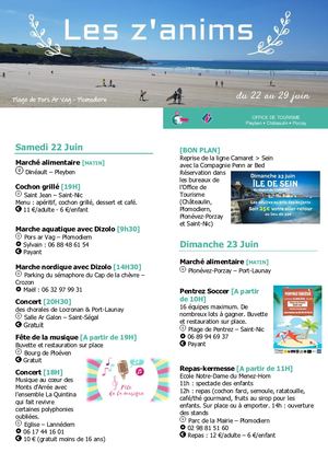 Les Z'anims du 22 au 29 juin