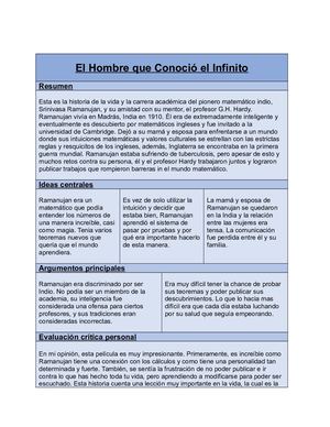 El Hombre Que Conoció El Infinito