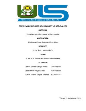 ELABORACIÓN DE RED VPN CON WEBMIN