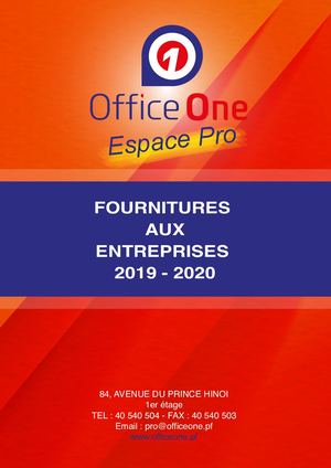 Catalogue Office One fournitures aux entreprises 2019-2020