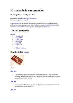 Historia De La Computación