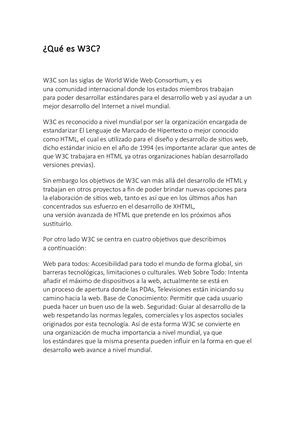 Qué Es W3c