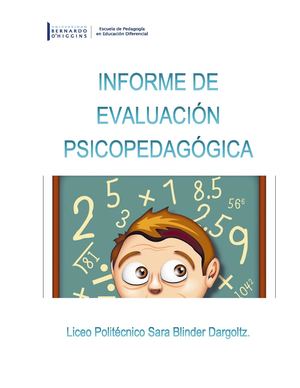 Informe Psicopedagogico Liceo Sara Blinder Terminado