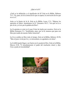 ¿Qué es la fe?