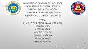 El Ciclo De Pericles Guerra Del Peloponeso