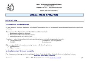 CRCF- Mode Opératoire Cegid